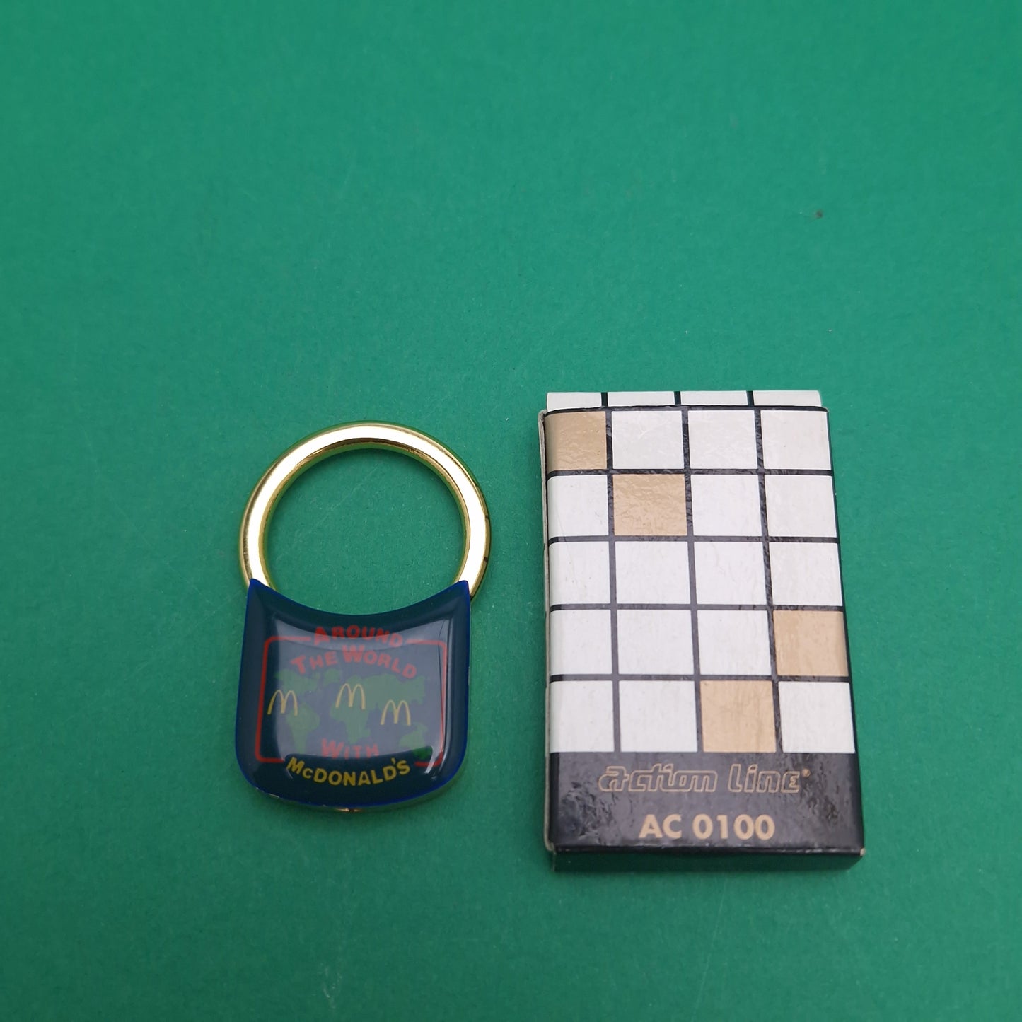 MCDONALDS ☆ AROUND THE WORLD Golden Arch KEYCHAIN Key Ring ☆ 90s Happy Meal