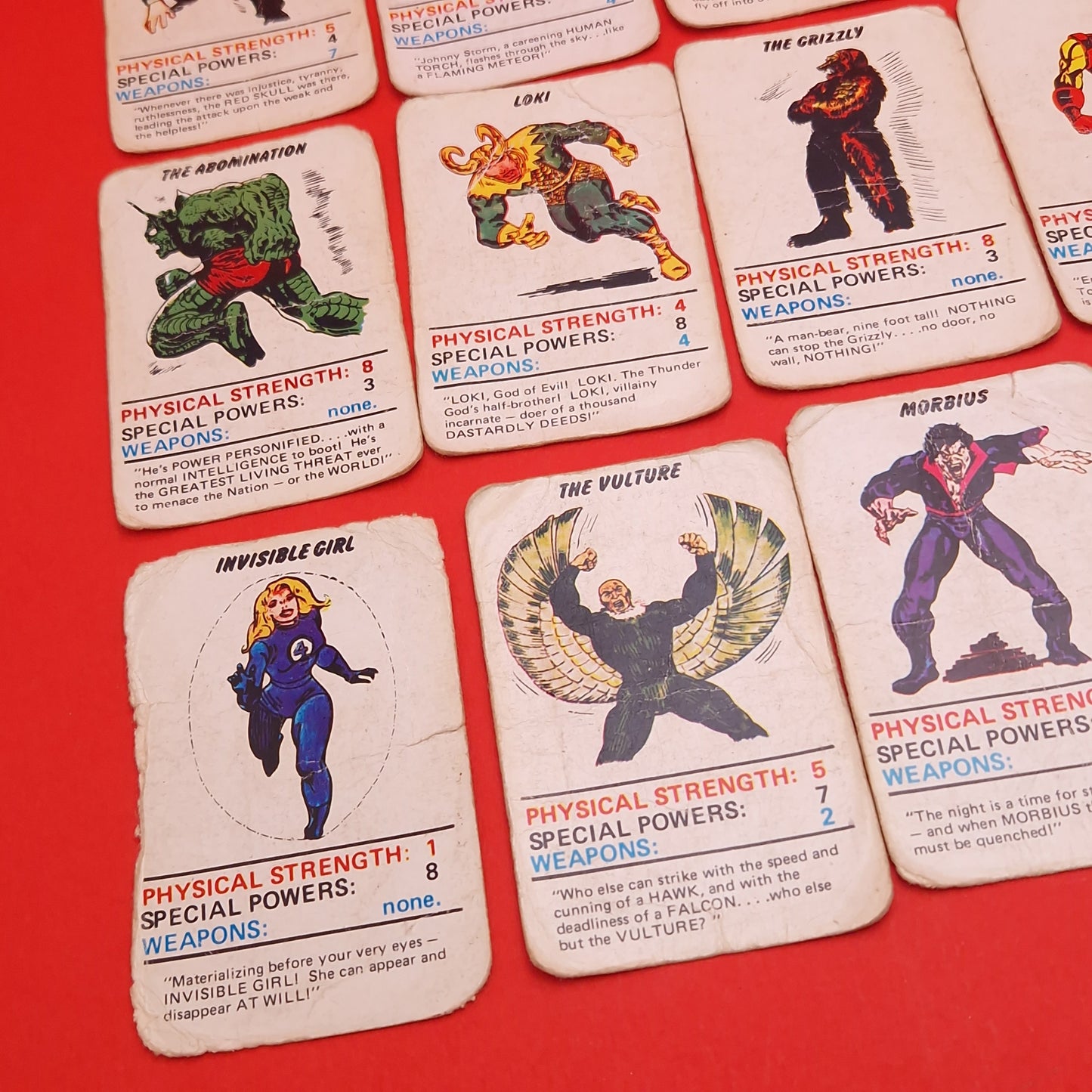 MARVEL SUPER HEROES ☆ 1977 TRUMP CARDS Jotastar ☆ Vintage Game