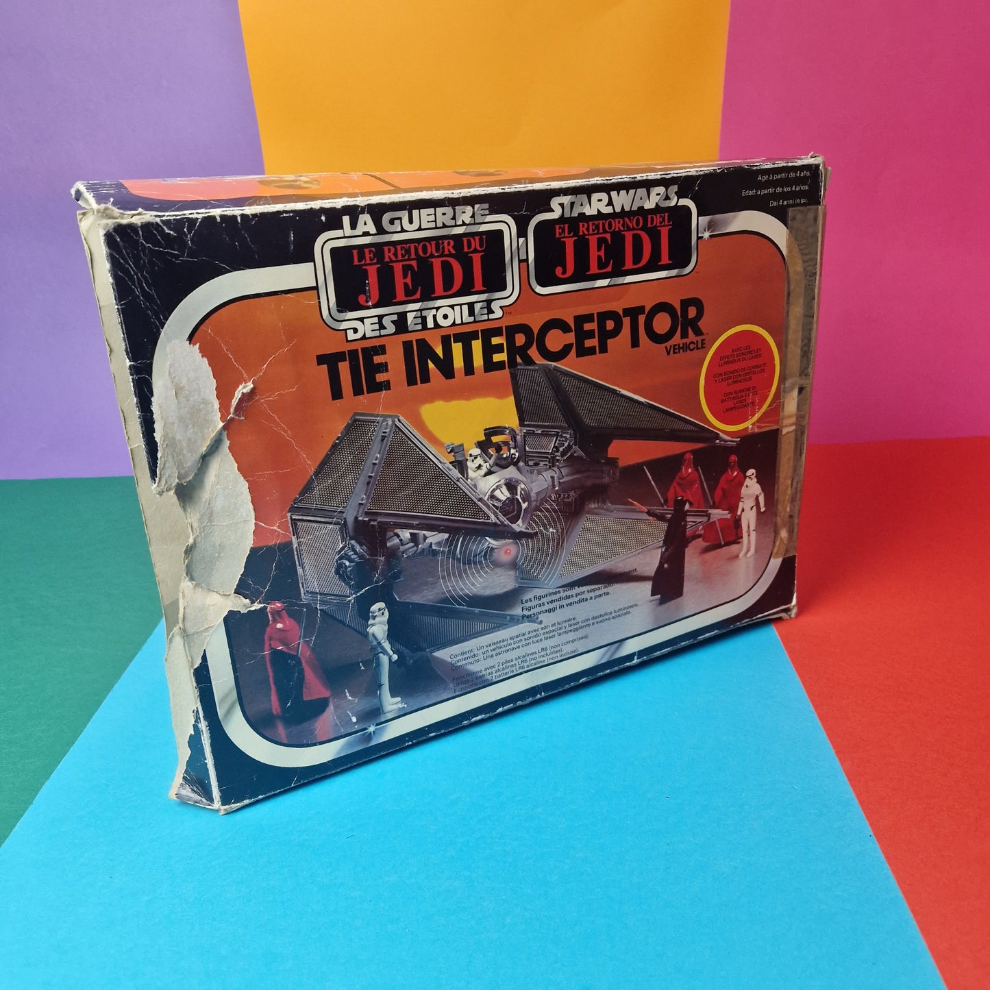 STAR WARS ☆ TIE INTERCEPTOR SHIP Vintage Action Figure Vehicle ☆ Original 80s Box ROTJ