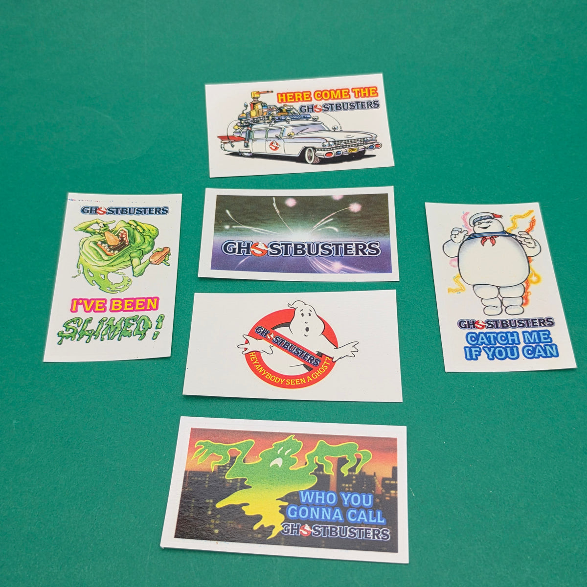 GHOSTBUSTER ☆ SHREDDED WHEAT Nabisco Water Slide Transfers Set Vintage 1984 80s