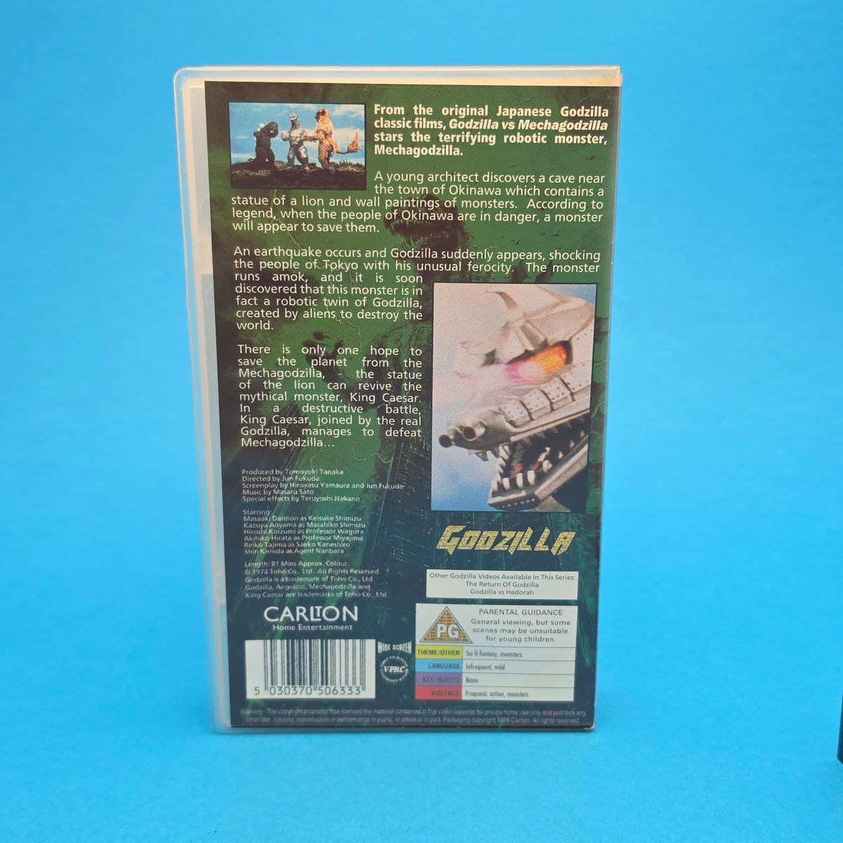 VHS Video ☆ GODZILLA VS MECHGODZILLA ☆ PG Cert Vintage Tape