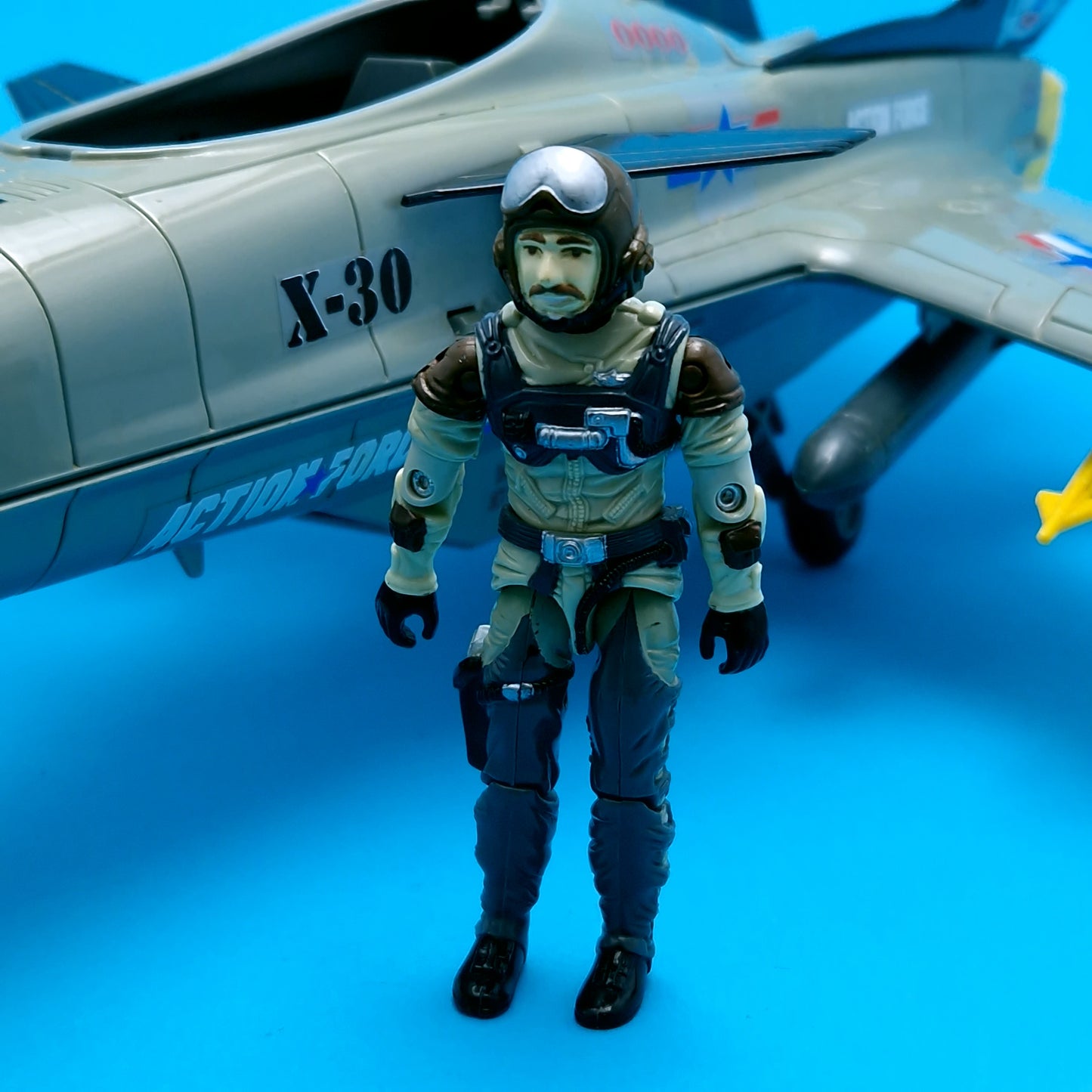 ACTION FORCE ☆ X-30 CONQUEST JET Plane Slipstream Vehicle Figure ☆ G.I.JOE Hasbro 1986