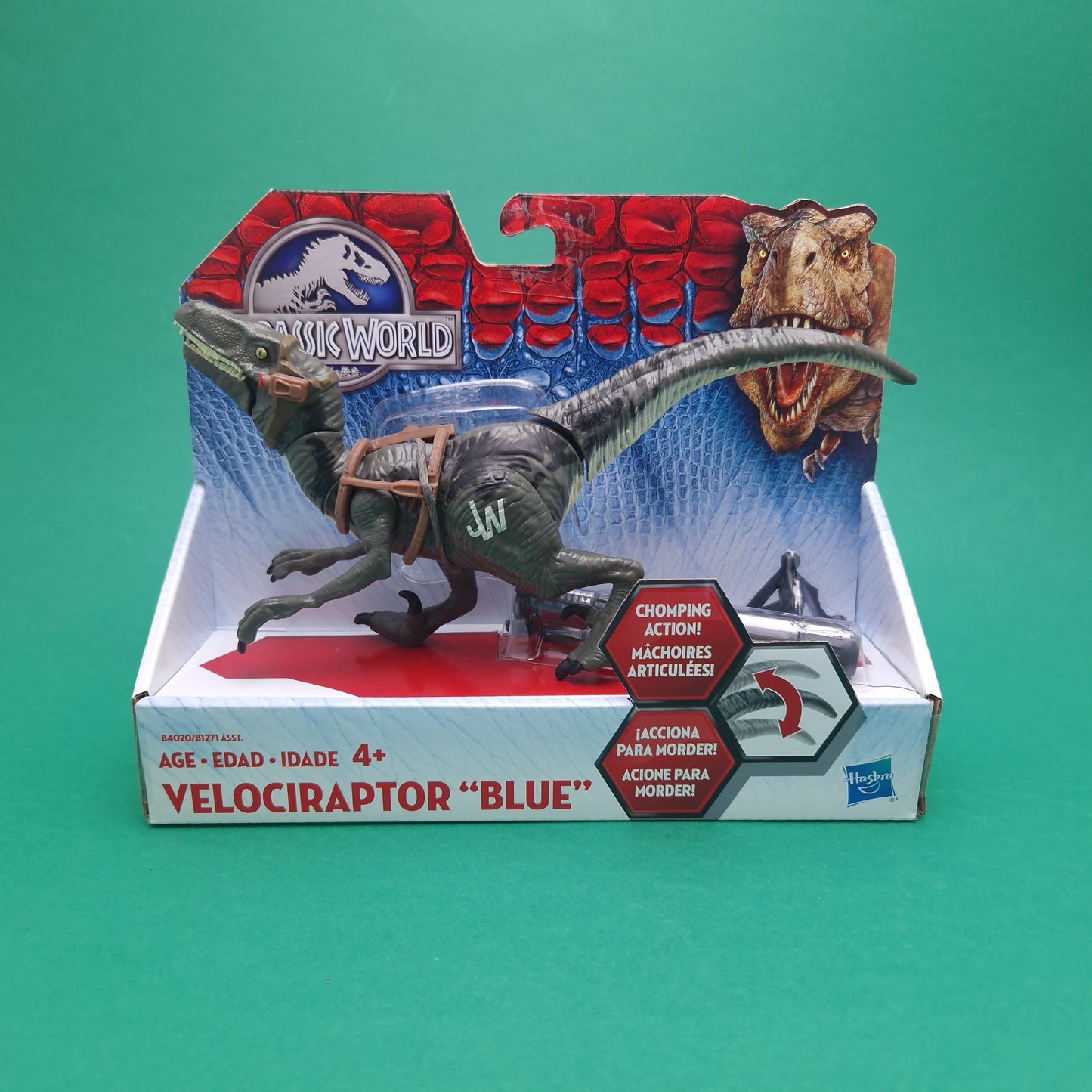 JURASIC WORLD ☆ VELOCIRAPTOR CHOMPING ACTION Boxed Action Figure ☆ 2016 Sealed Hasbro