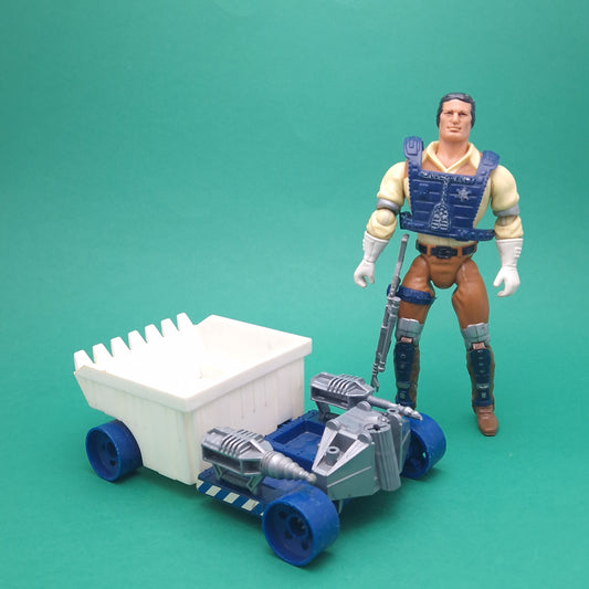 BRAVESTARR ☆ FIGURE With DEPUTY FUZZ'S PRAIRIE ROCKET ☆ Vintage Mattel Original 80s Loose