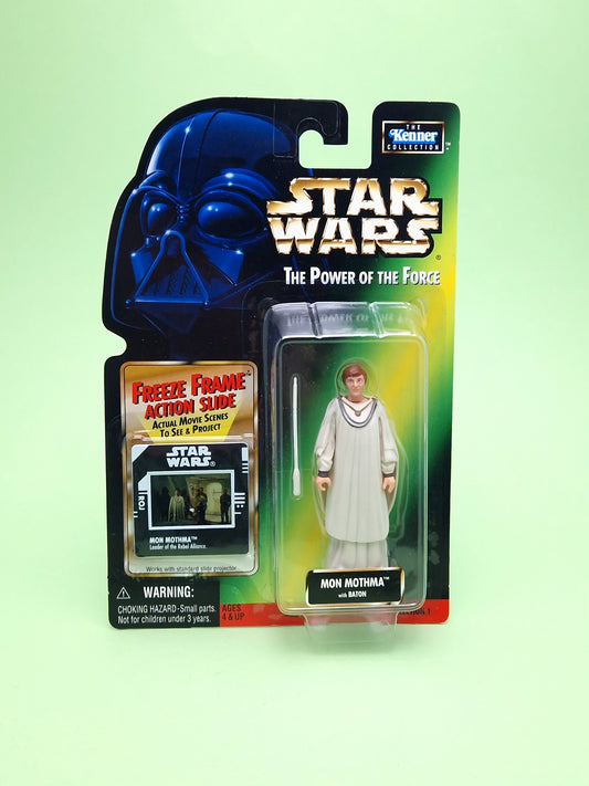 STAR WARS POTF ☆ Freeze Frame MON MOTHMA Figure ☆ MOC Sealed Carded Kenner Power of the Force