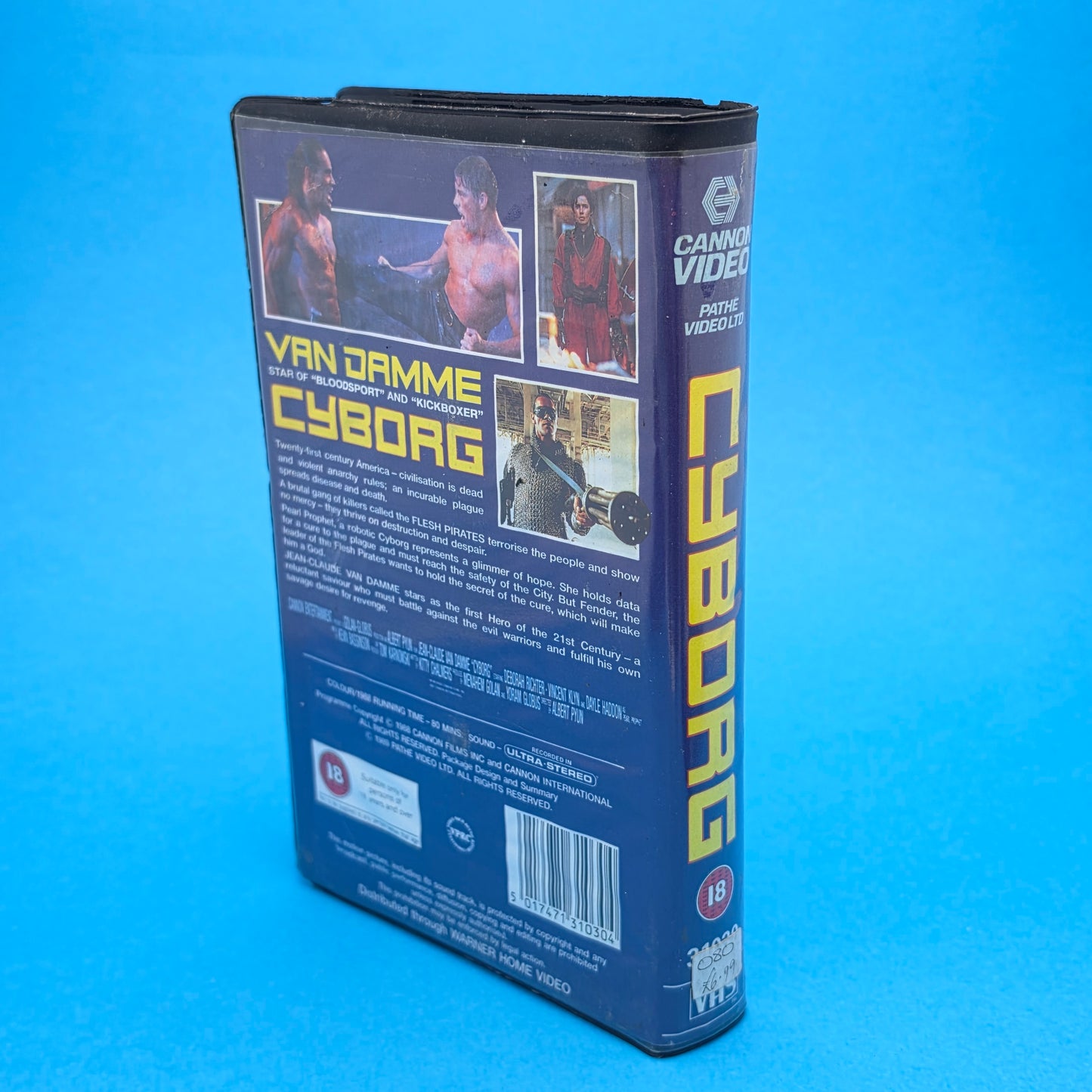 VHS Video ☆ CYBORG Van Damme 18 Cert Big Box Ex-Rental Vintage Tape