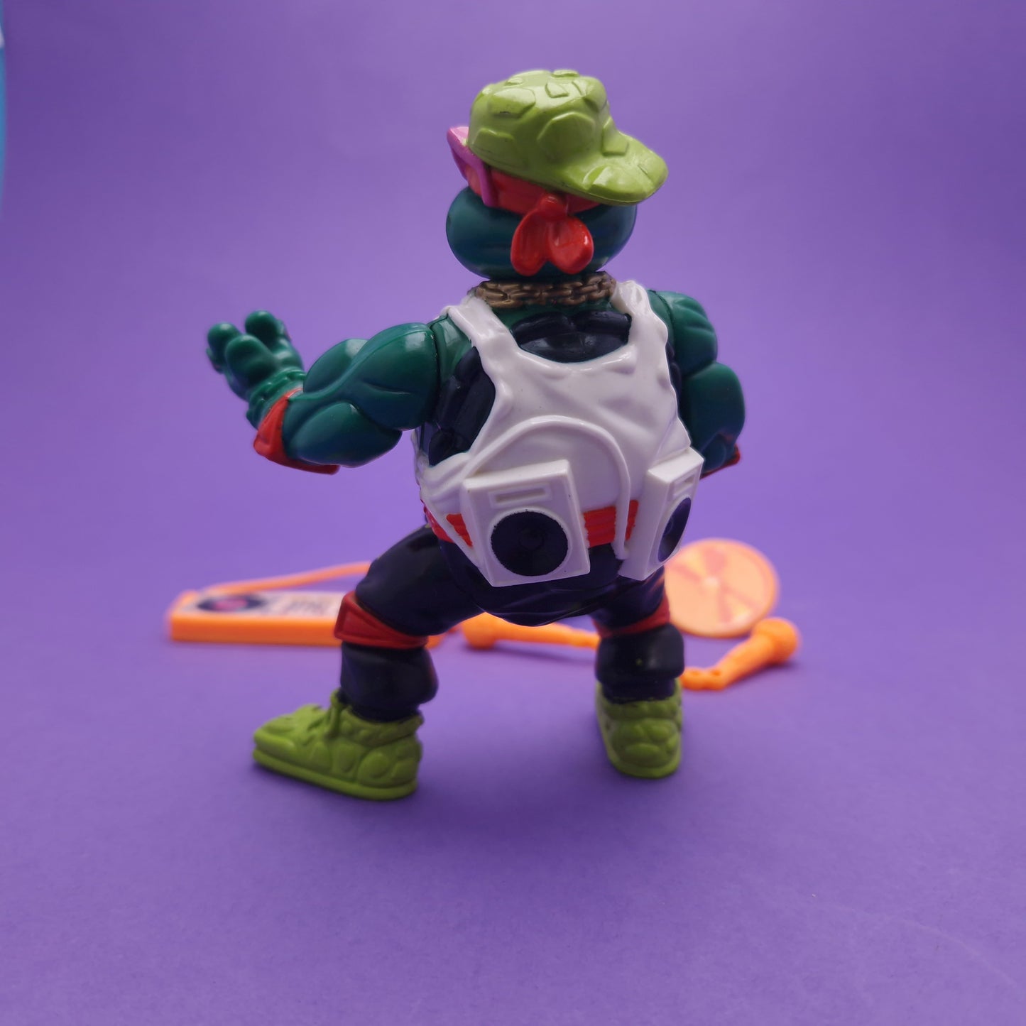 TEENAGE MUTANT NINJA TURTLES ☆ RAPPIN MIKE Vintage Action Figure ☆ 90s Loose Complete