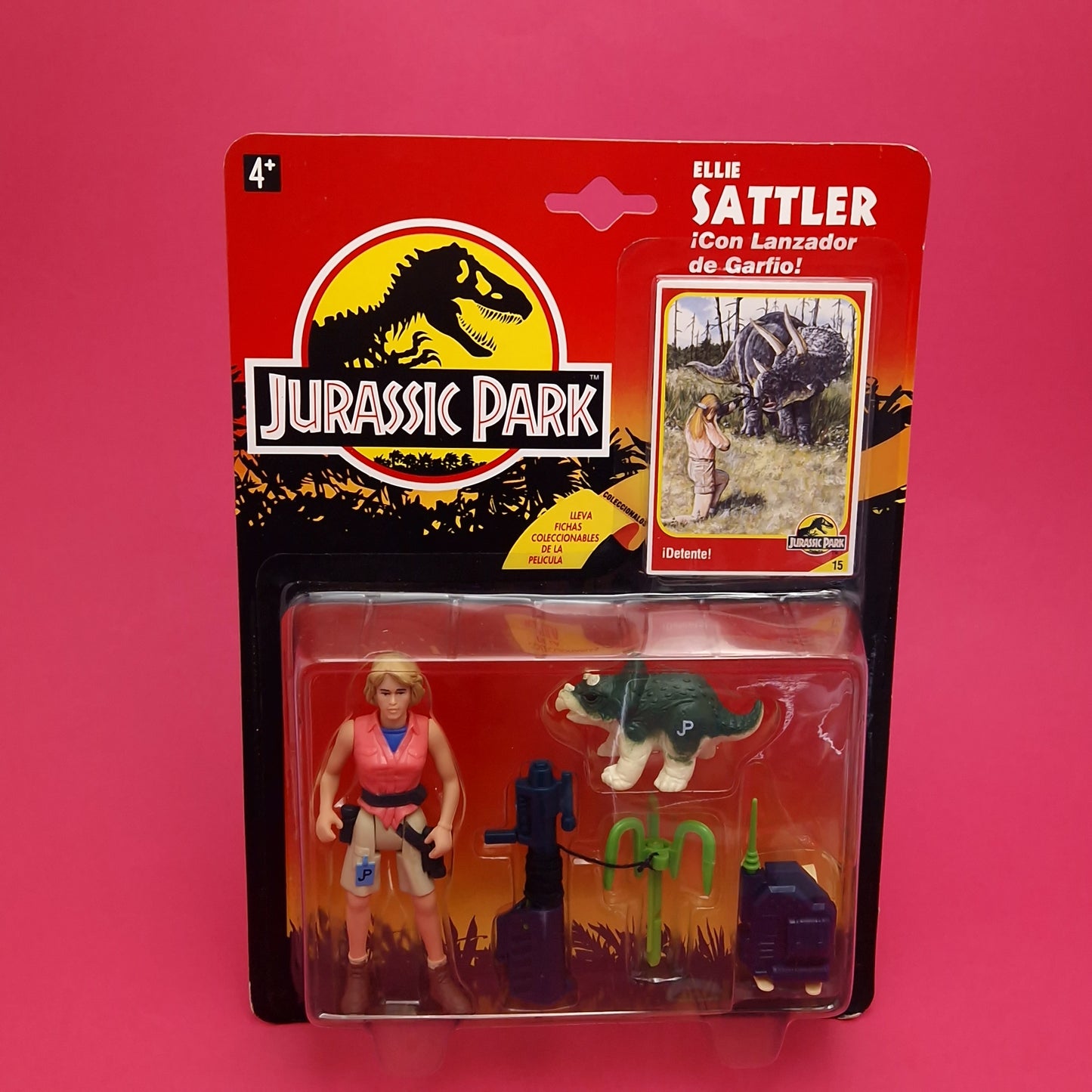 JURASSIC PARK ☆ ELLIE SATTLER Vintage Figure ☆ Sealed MOC World Carded Spain