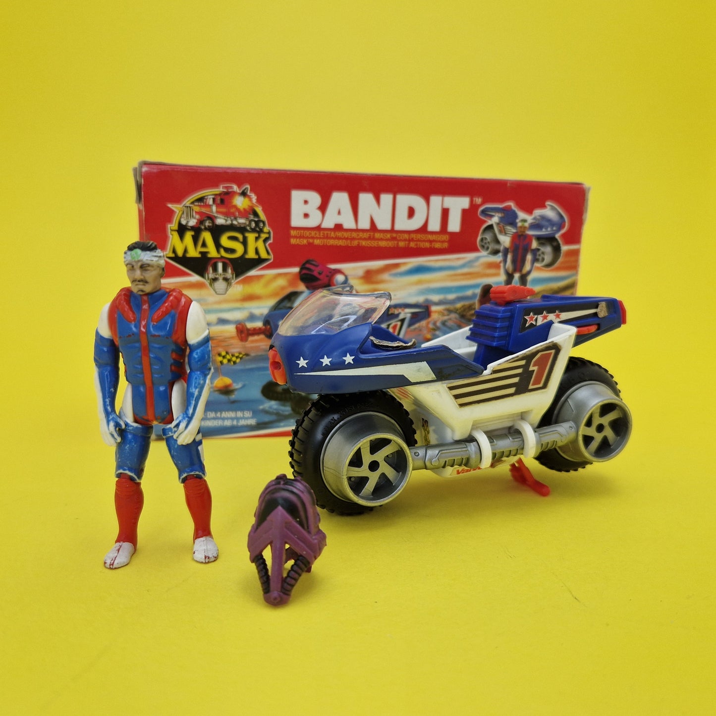 M.A.S.K ☆ BULLET / BANDIT Ali Bombay ☆ BOXED Complete Vintage MASK Kenner 80s EURO Box