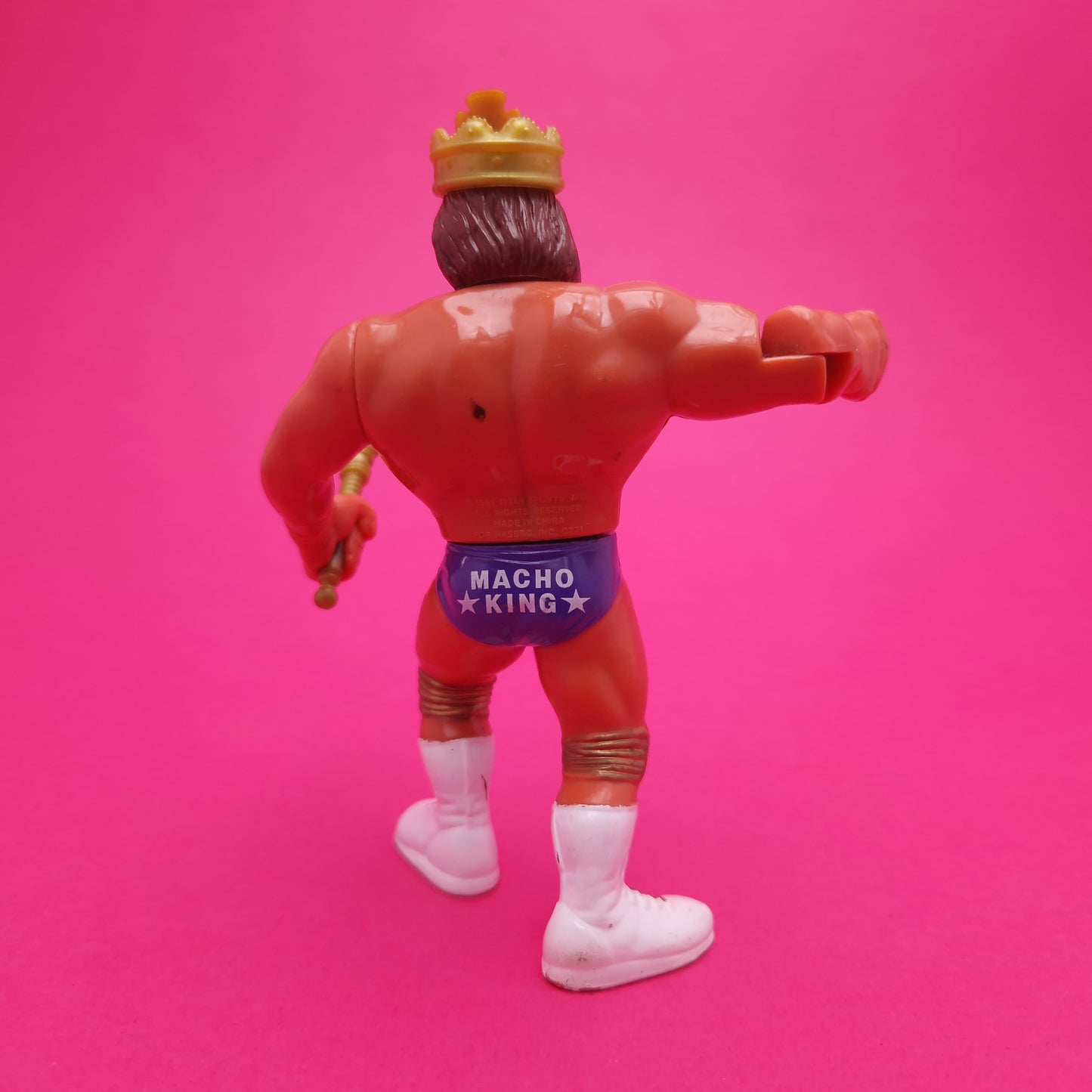 WWF HASBRO MACHO KING RANDY SAVAGE Vintage Wrestling Figure ☆ Nice paint 90s Series 2