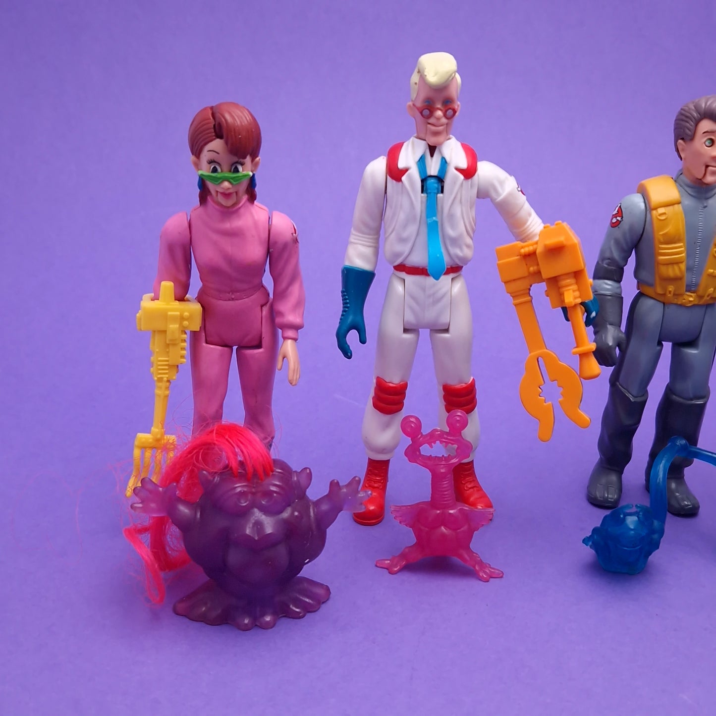 GHOSTBUSTERS ☆ FRIGHT FEATURES SET OF 5 Vintage Figure ☆ COMPLETE 80s Kenner