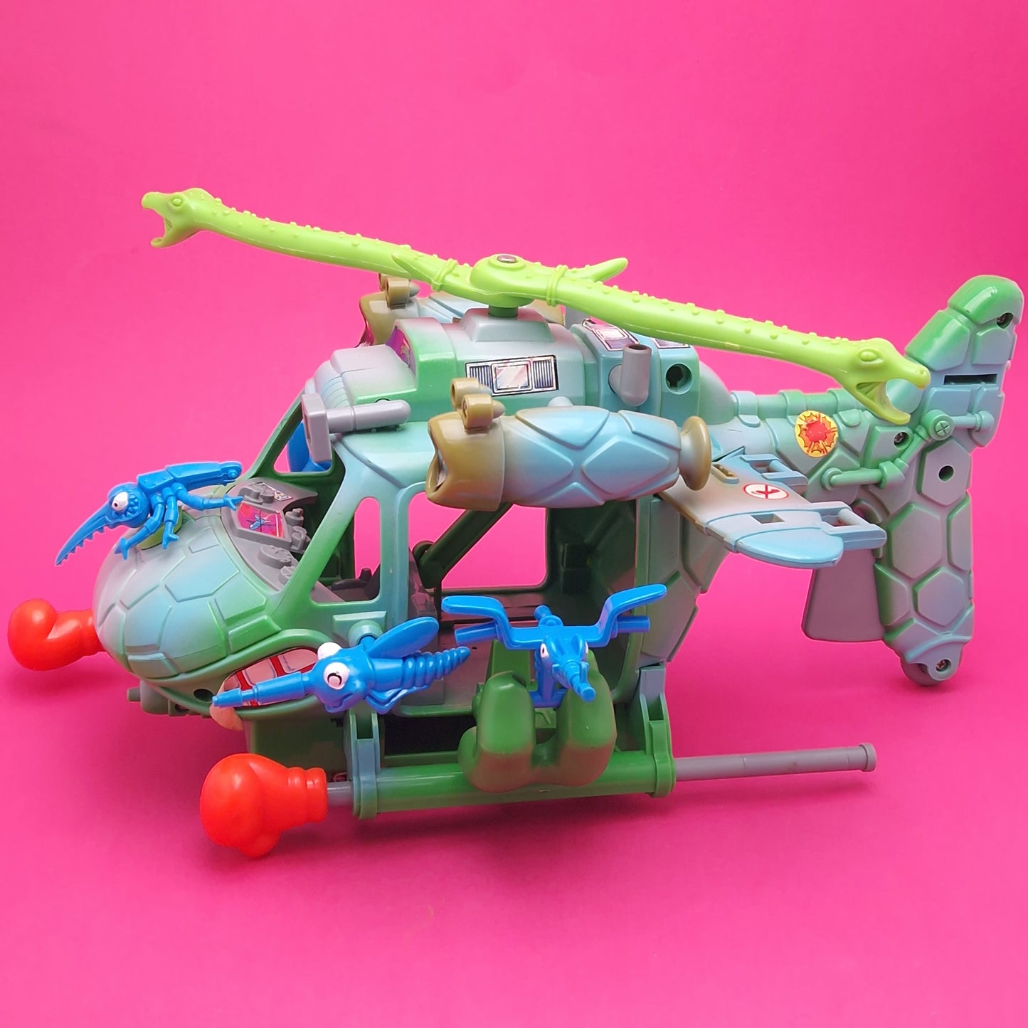TEENAGE MUTANT NINJA TURTLES ☆ TURTLE COPTER Vintage Action Figure Vehicle ☆ Loose HERO