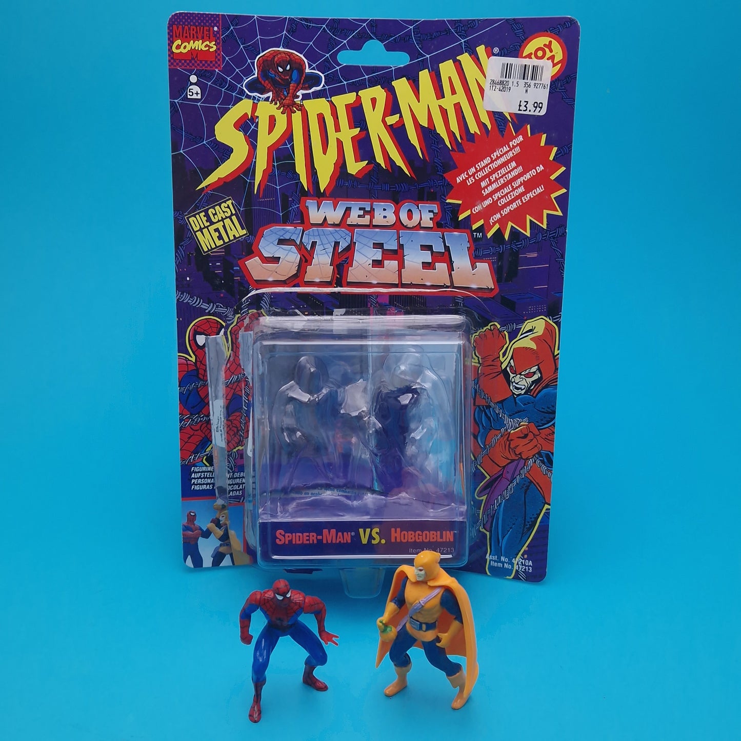 SPIDER-MAN WEB OF STEEL ☆ VS HOBGOBLIN MARVEL Figure ☆ Diecast Metal Vintage Toybiz 90s