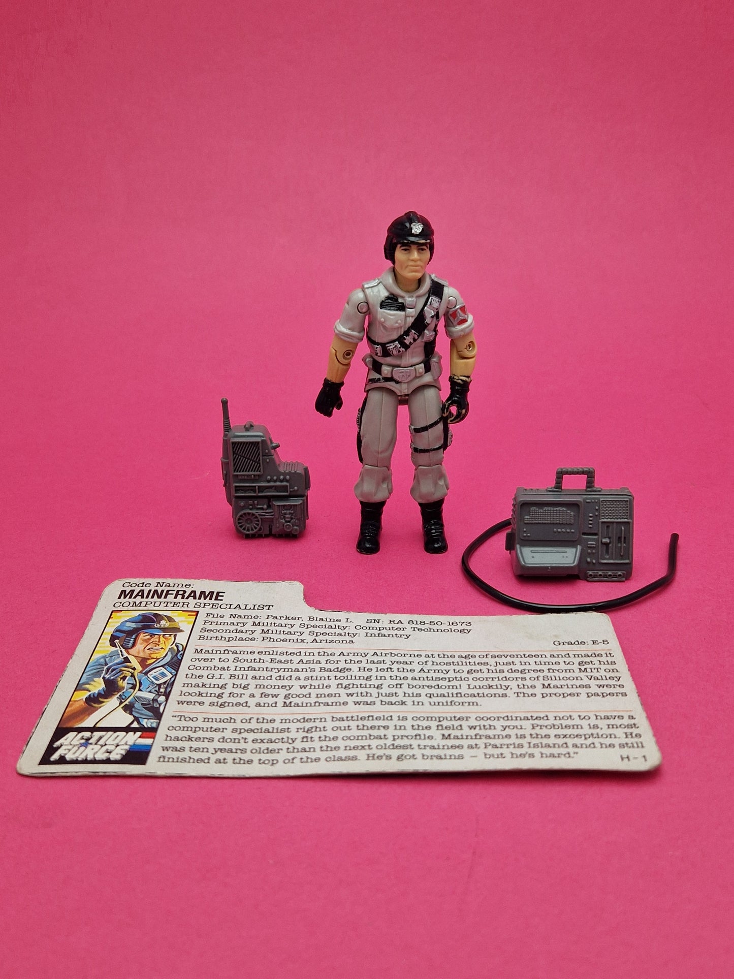 GI JOE ☆ MAINFRAME Action Figure ☆ Vintage Action Force Hasbro 1986