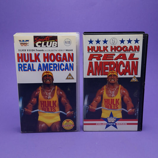 VHS Video ☆ WWF HULK HOGAN REAL AMERICAN UK Tape Cassette ☆ Silver Vision Vintage