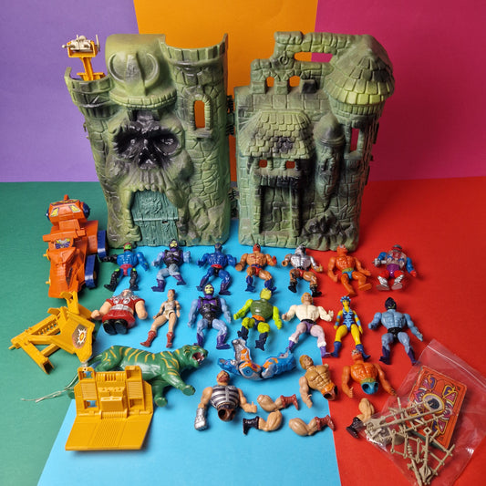 MASTERS OF THE UNIVERSE ☆ BUNDLE CASTLE GREYSKULL HEMAN JOBLOT Vintage Figure ☆ MOTU Loose 80s Mattel Original