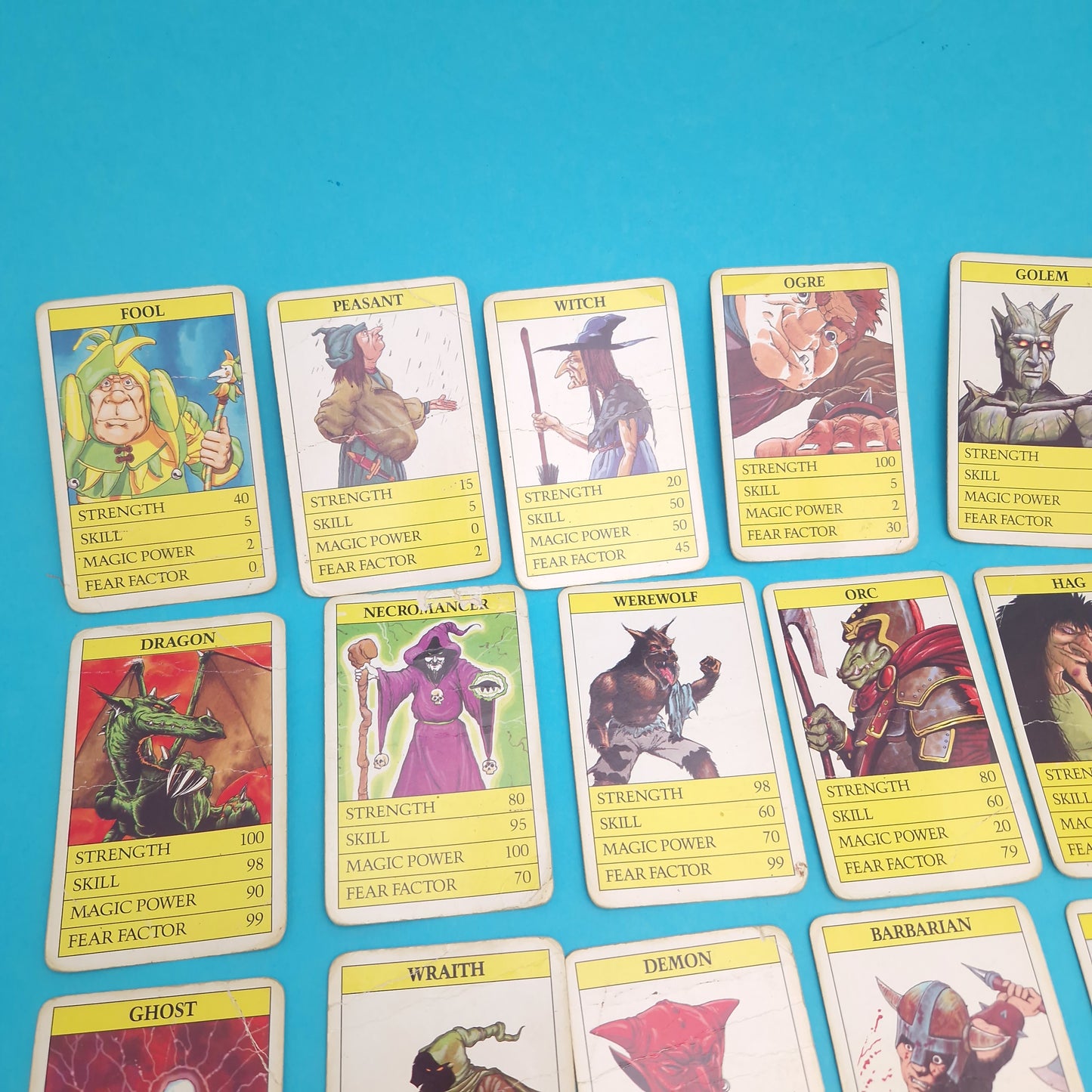 TOP TRUMPS ☆ FANTASY Cards ☆ Complete Vintage Game Case Waddingtons