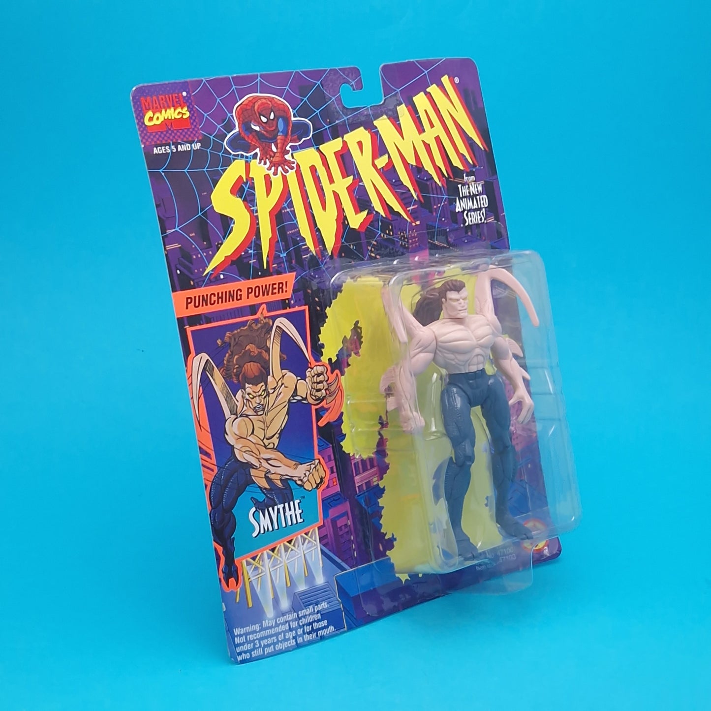 SPIDER-MAN ANIMATED SERIES ☆ SMYTHE Vintage Figure ☆ Marvel Carded Toybiz 90s Original