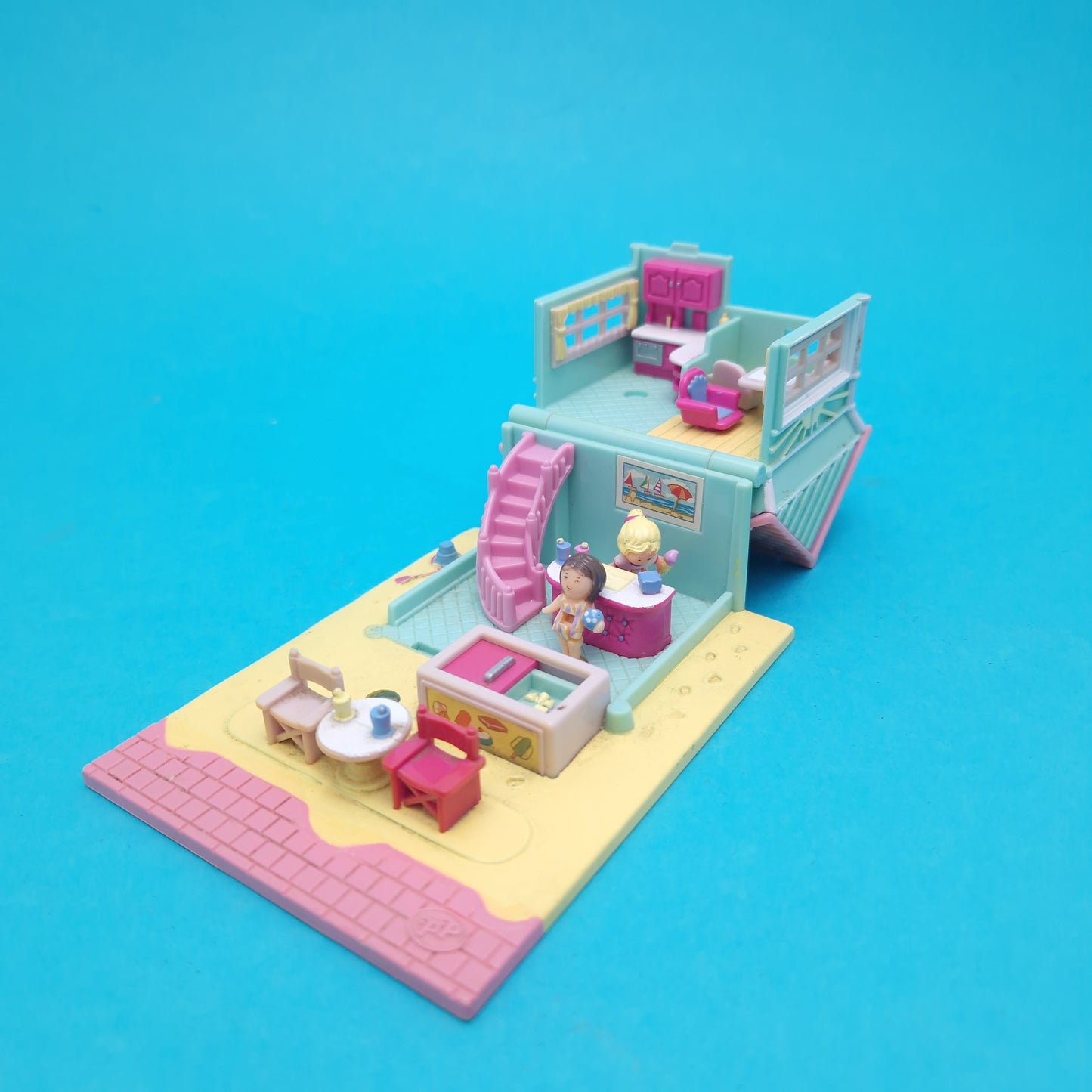 POLLY POCKET ☆ BEACH CAFE Vintage Figure Playset Complete ☆ Original 1993