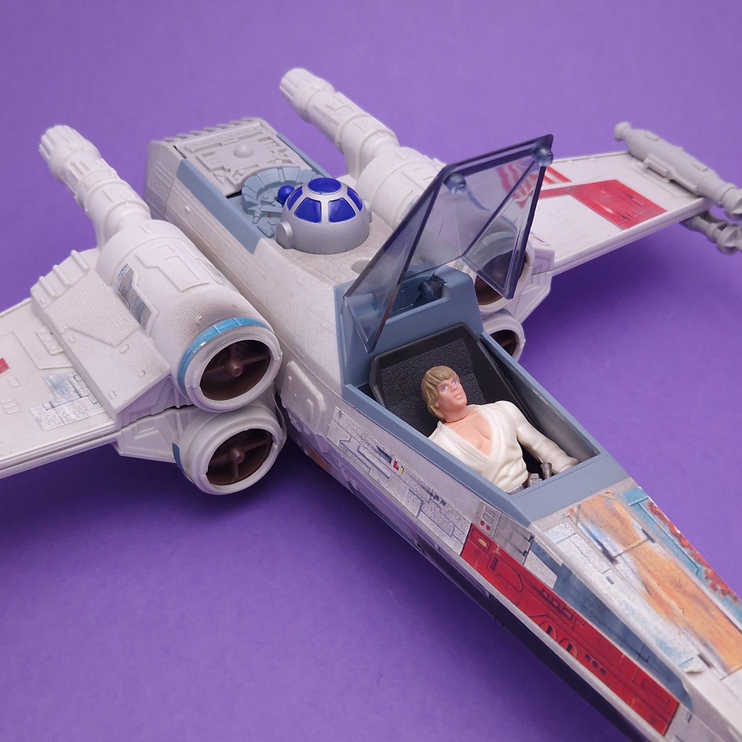 STAR WARS ☆ X WING LUKE SKYWALKER POTF Vintage Action Figure Vehicle ☆ Original 90s