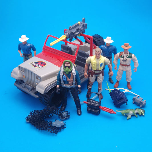 JURASSIC PARK ☆ BUNDLE LOT BUSH DEVIL TRACKER & Figures Vintage Figure ☆ 1993 Loose World