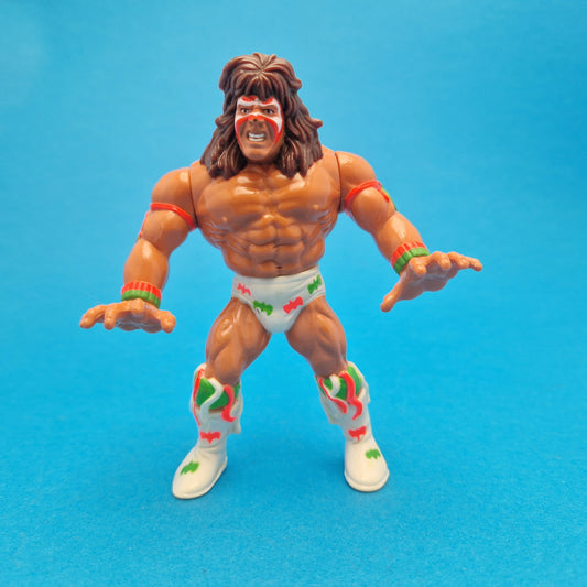 WWF HASBRO ☆ ULTIMATE WARRIOR Good Nose Vintage Wrestling Figure ☆ Original 90s Series 2
