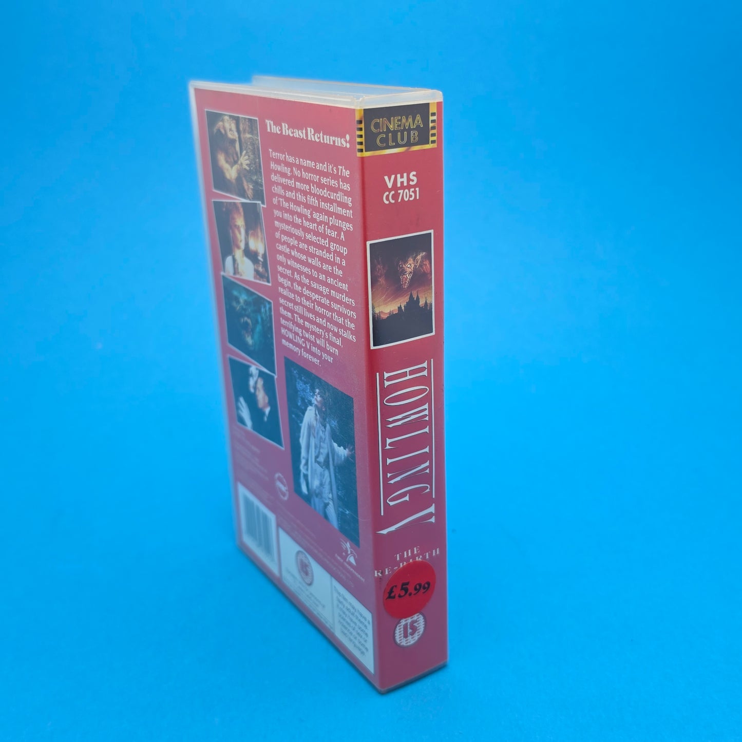 VHS Video ☆ THE HOWLING V The Re-Birth ☆ 15 Cert Vintage Tape Cinema Club