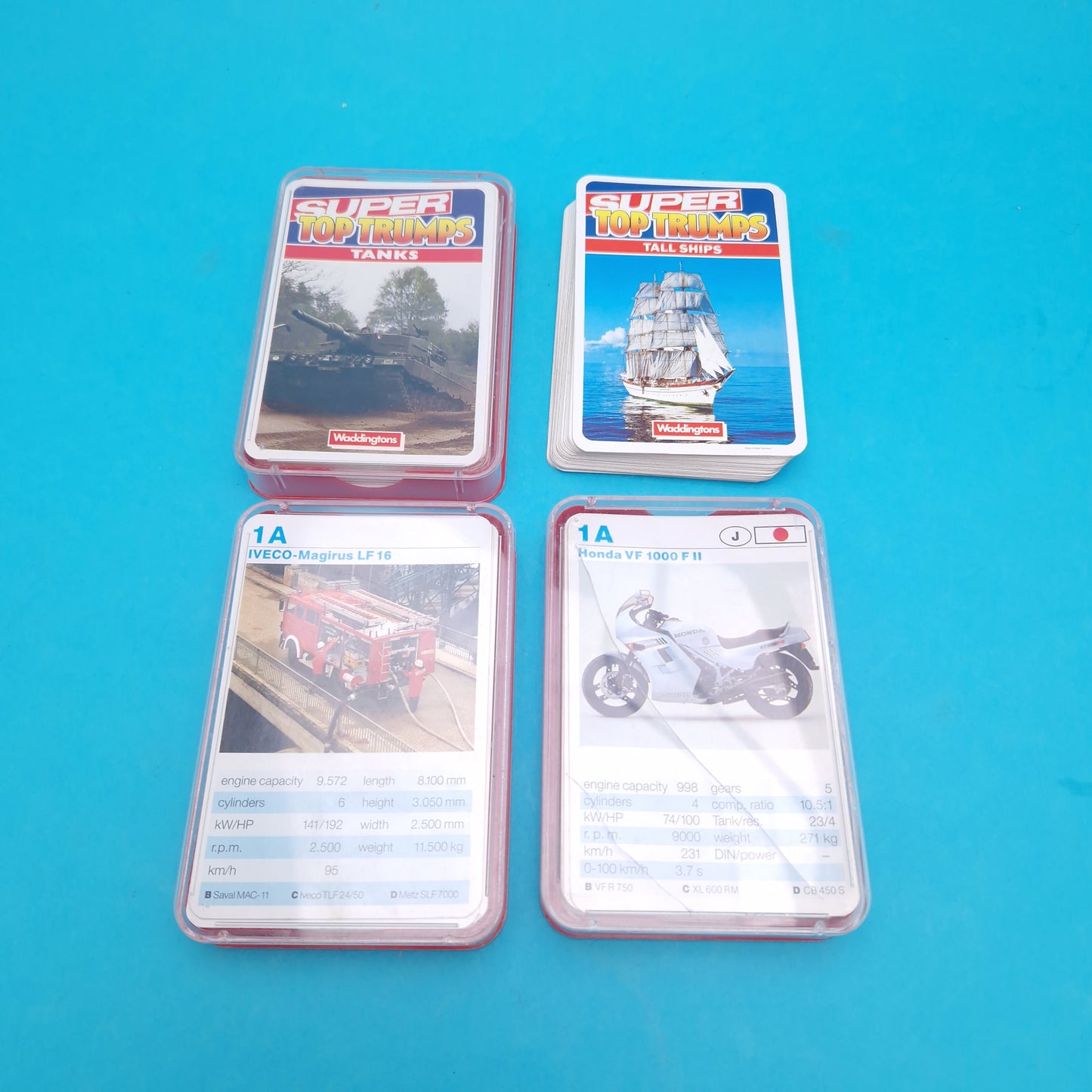 TOP TRUMPS ☆ TANKS TALL SHIPS & Others ☆ Vintage Game Case Waddingtons