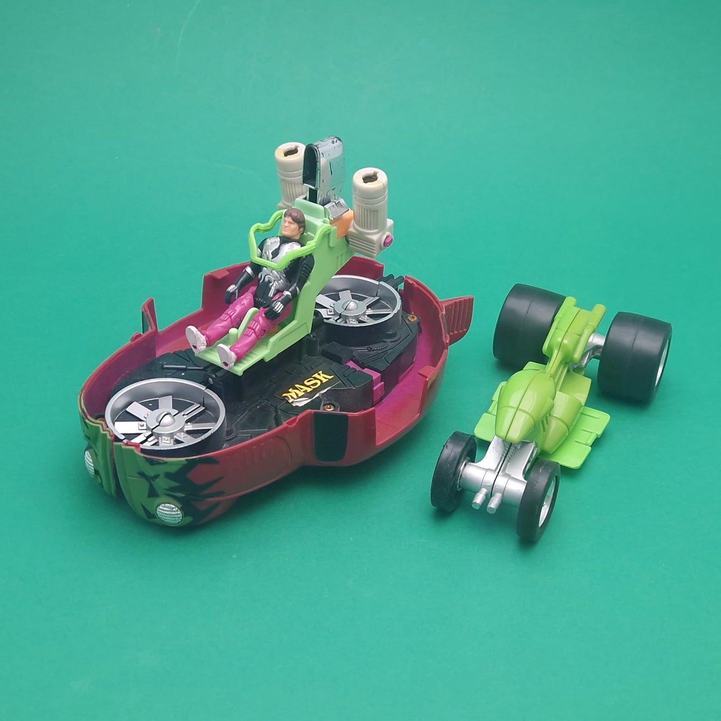 M.A.S.K ☆ DETONATOR JAQUES LAFLEUR Split Second Vintage Figure Vehicle ☆ MASK Kenner 80s Loose