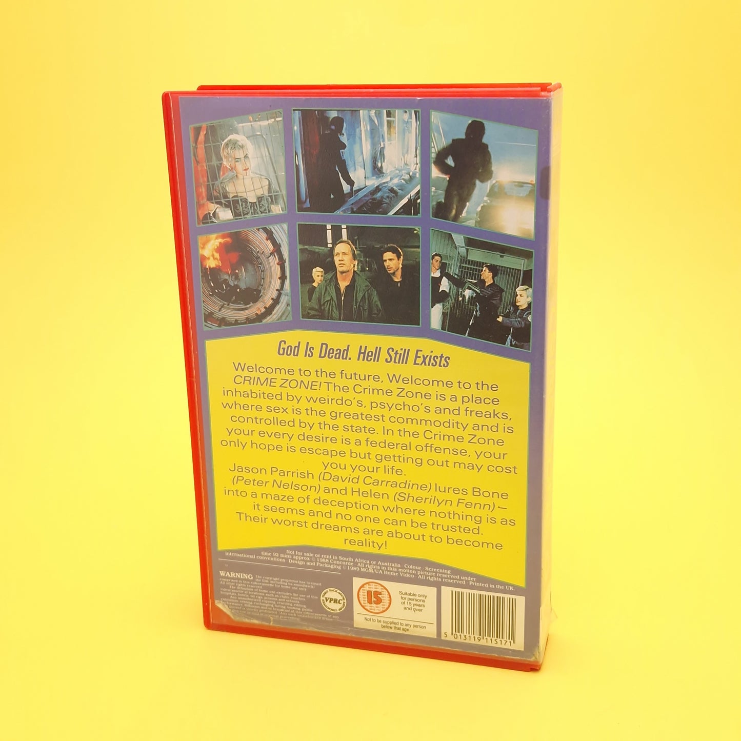 VHS Video ☆ CRIME ZONE ☆ 80s Big Box Ex Rental Horror 15 Vintage