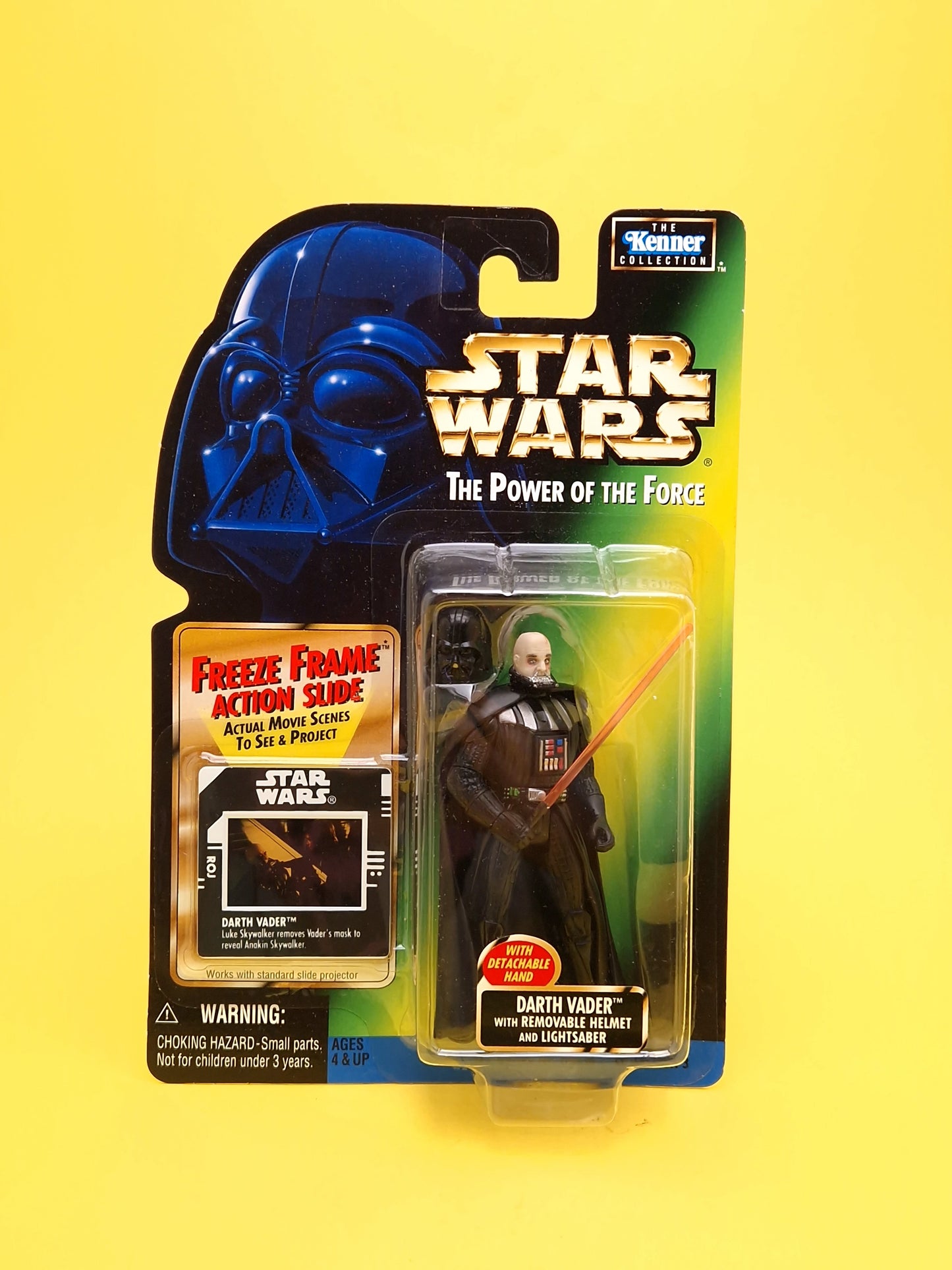 STAR WARS POTF ☆ Freeze Frame DARTH VADER  REMOVABLE HELMET Figure ☆ MOC Sealed Carded Kenner Power of the Force