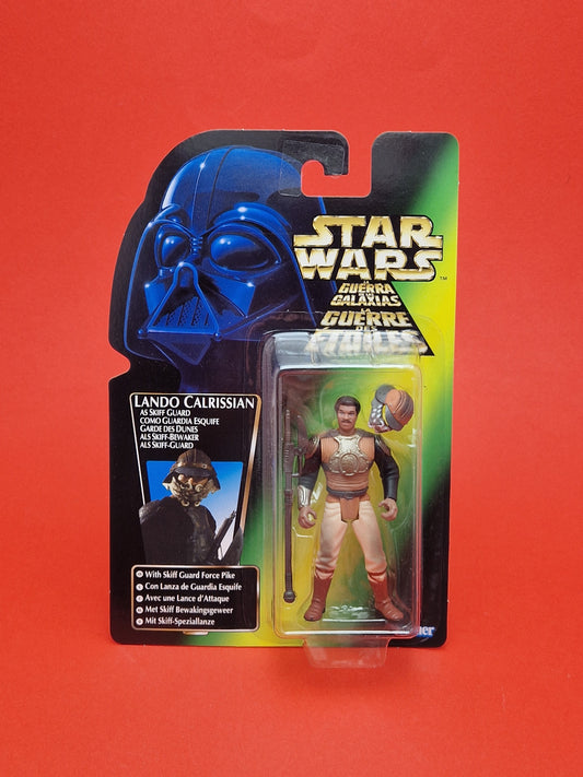 STAR WARS POTF ☆ LANDO SKIFF GUARD Euro Figure ☆ MOC Sealed Carded Kenner Power of the Force