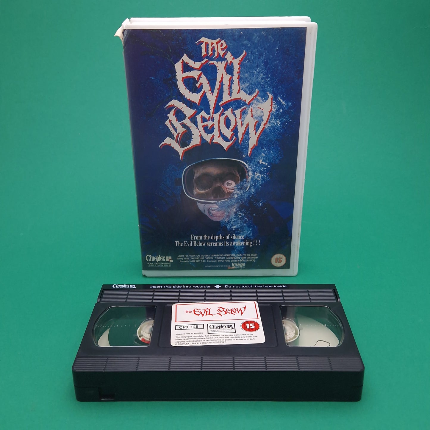 VHS Video ☆ THE EVIL BELOW ☆ 80s Horror Big Box Ex Rental Vintage 15 cert