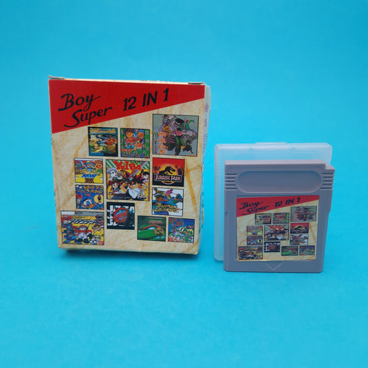 NINTENDO GAMEBOY ☆ BOY SUPER 12 in 1 Games ☆ Boxed Jurassic Park Turtles NBA Jam Loose Vintage Retro WORKING