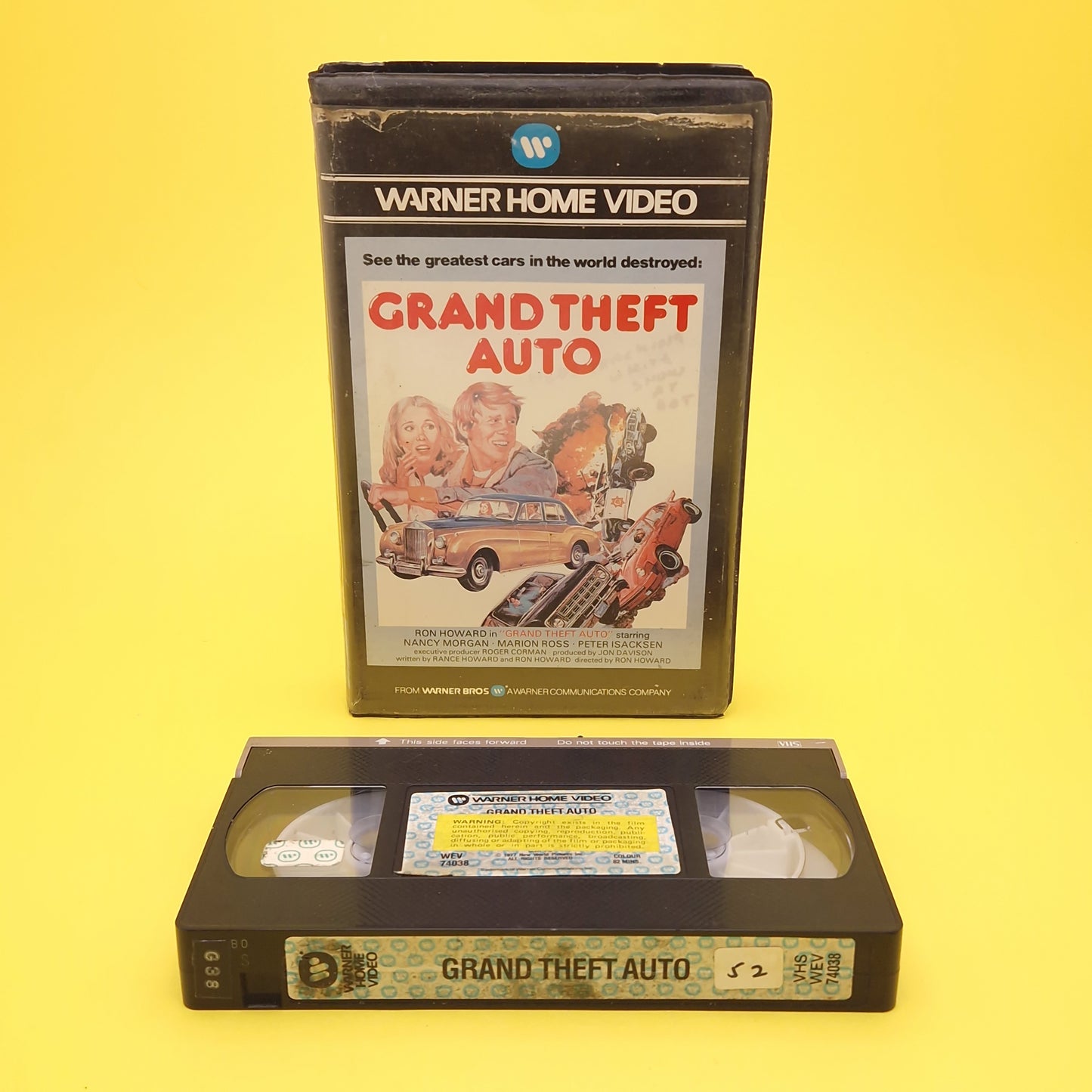 VHS Video ☆ GRAND THEFT AUTO ☆ 70s Clamshell Pre Cert Warner Home Video Vintage