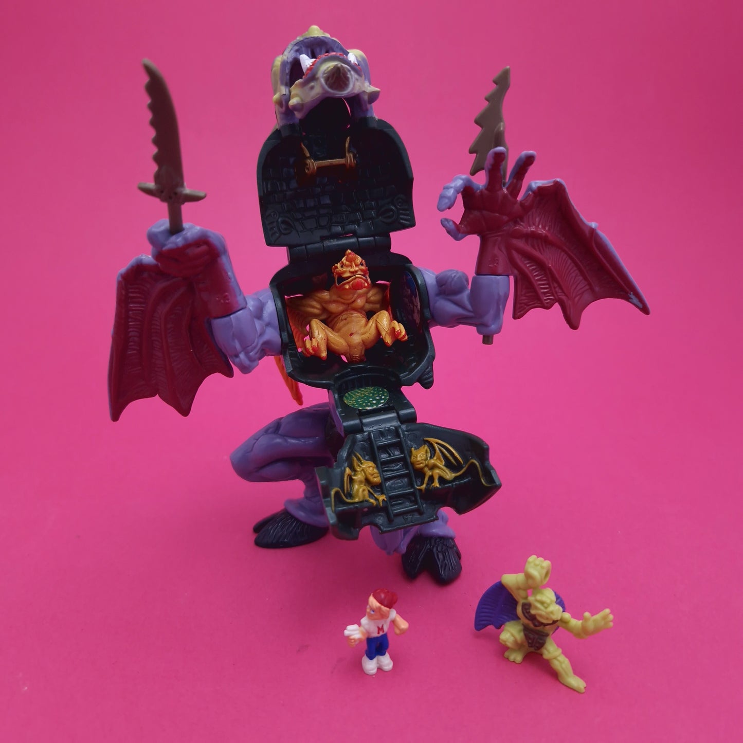 MIGHTY MAX ☆ SHATTERS GARGOYLE Battle Warrior Vintage Figure Playset ☆ Loose