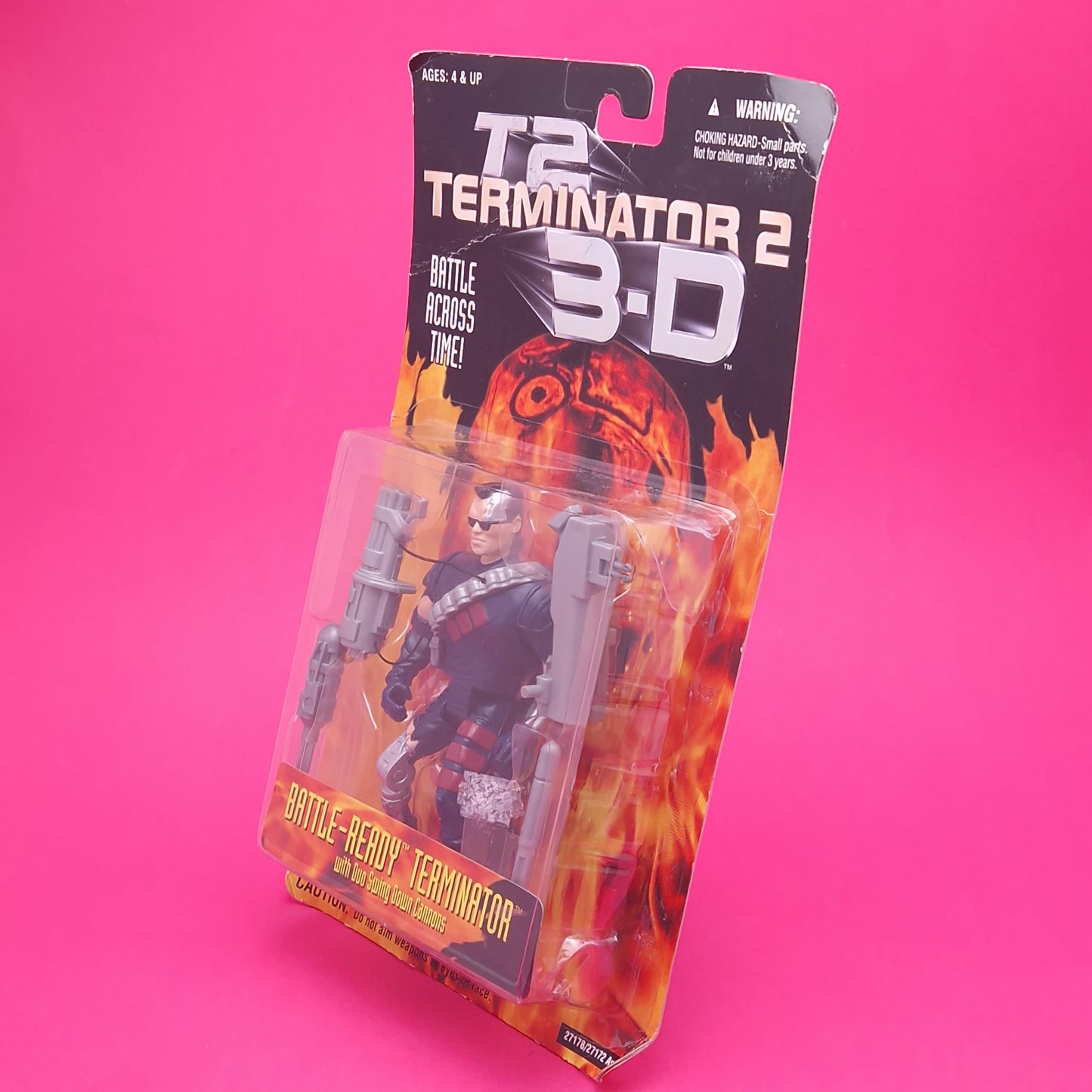 TERMINATOR 2 ☆ 3D BATTLE-READY TERMINATOR Vintage Figure ☆ Sealed Carded Kenner 90s