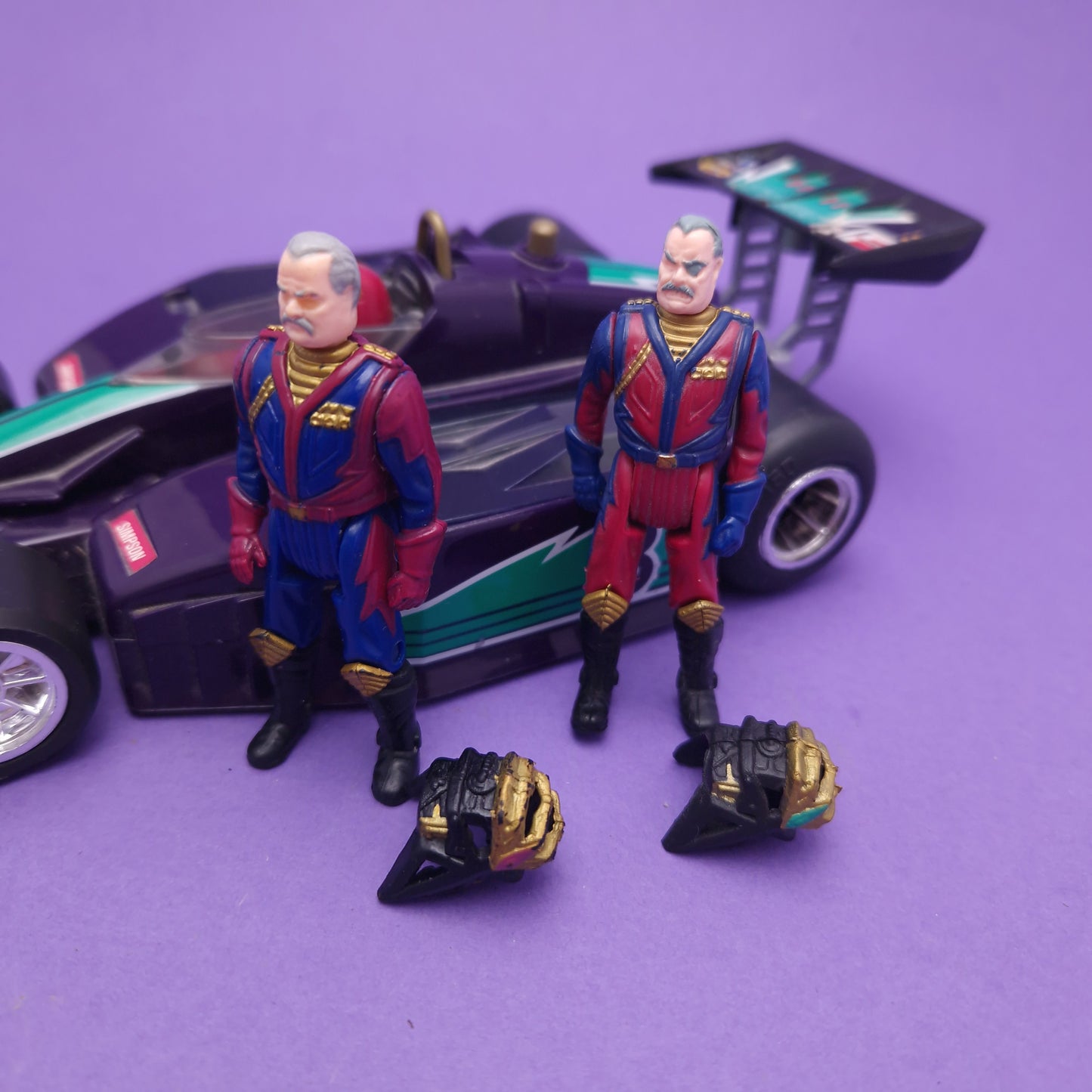 M.A.S.K ☆ BUZZARD MILES & MAX MAYHEM Complete Vintage Figure Vehicle ☆ MASK Kenner 80s Loose