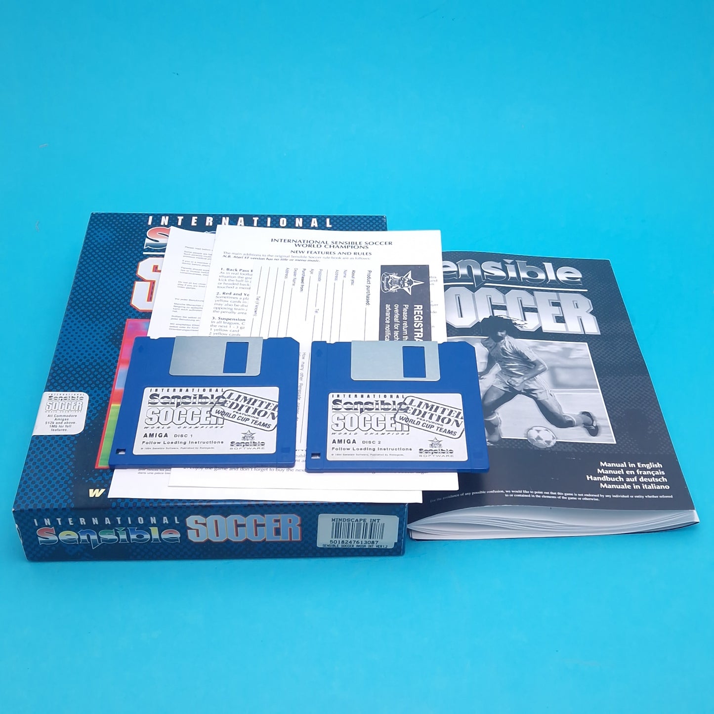 AMIGA ☆ INTERNATIONAL SENSIBLE SOCCER ☆ Limited Edition BOXED Vintage Retro Game