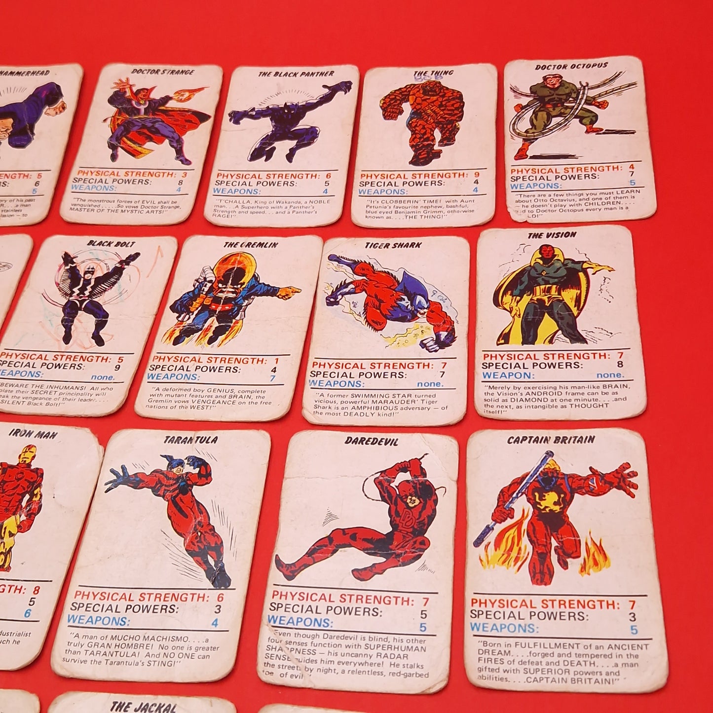 MARVEL SUPER HEROES ☆ 1977 TRUMP CARDS Jotastar ☆ Vintage Game
