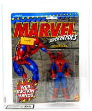 Load image into Gallery viewer, MARVEL SUPER HEROES ☆ SPIDERMAN WEB SUCTION HANDS GRADED 85 UKG Figure ☆ Sealed Carded
