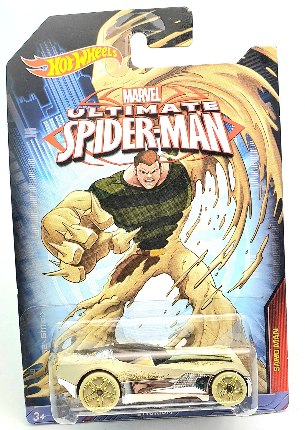 Hot Wheels - SAND MAN CAR MARVEL ULTIMATE SPIDER-MAN Carded Character Vehicle Car CMJ84-0710