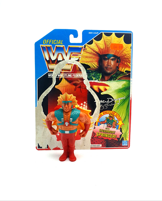 WWF HASBRO RICKY THE DRAGON STEAMBOAT & Cape Vintage Wrestling Figure ☆ Backing Card 90s Series 4