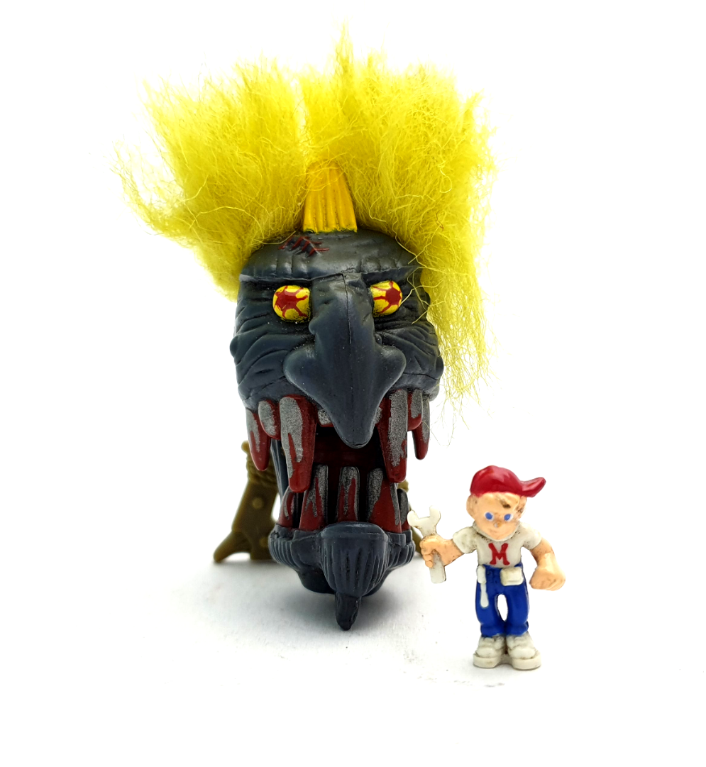 MIGHTY MAX ☆ HEMLOCK Dread Hairy Heads Vintage Figure Playset ☆ Complete