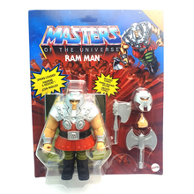 Load image into Gallery viewer, MASTERS OF THE UNIVERSE ORIGINS Deluxe RAM MAN Action Figure Mattel New Retro
