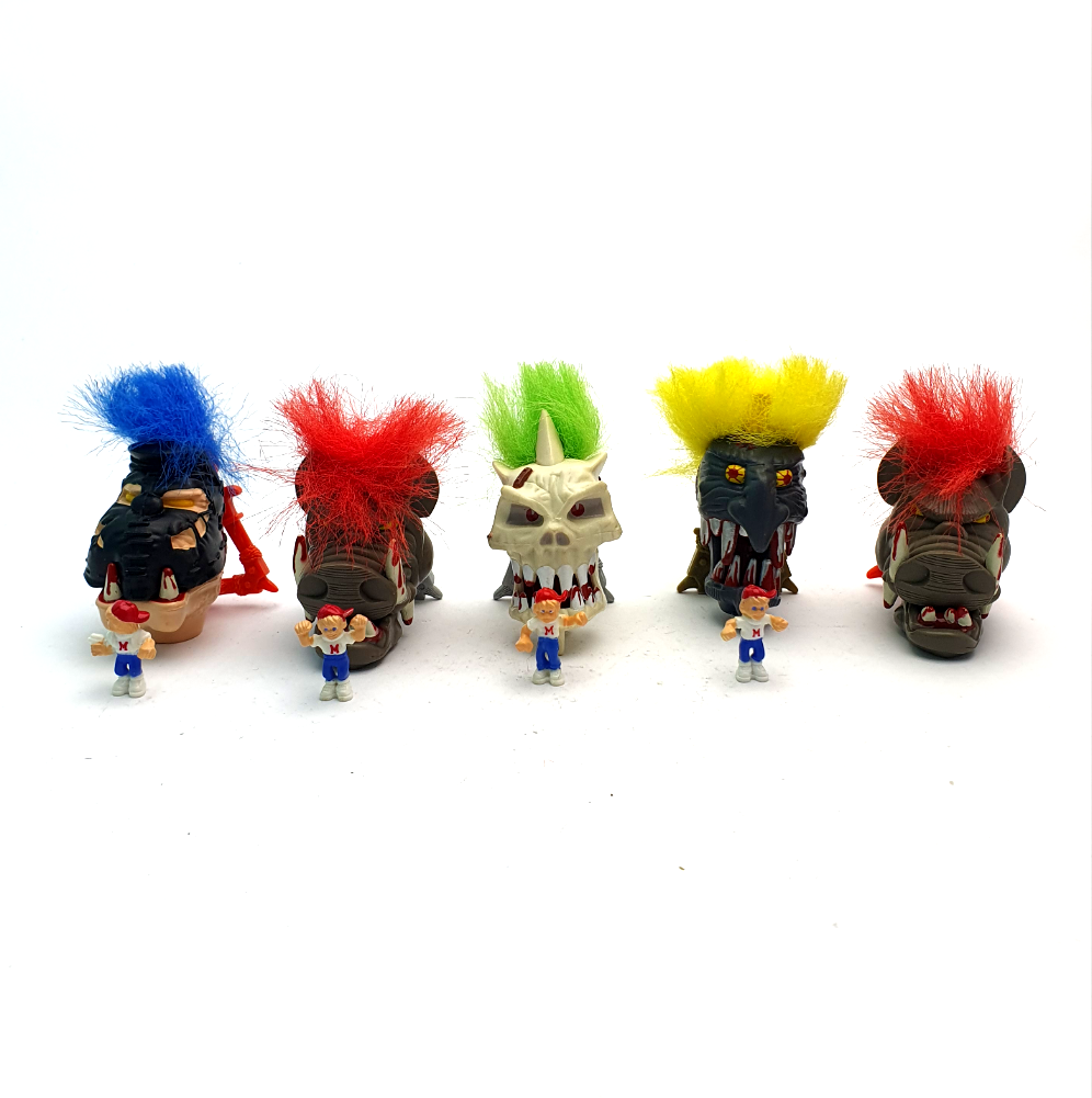 MIGHTY MAX ☆ Bundle of 5 Dread Heads Vintage with Figures Playset ☆ Loose