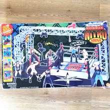 Load image into Gallery viewer, WCW TOYBIZ ☆ MONDAY NIGHT NITRO ARENA Ring Complete With Working Sounds Vintage Wrestling ☆ BOXED Original 90s
