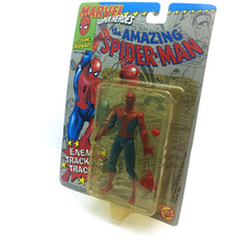 Load image into Gallery viewer, MARVEL SUPERHEROES ☆ SPIDER-MAN ENEMY TRACKING TRACER Vintage Figure ☆ Original Carded Toybiz 90s
