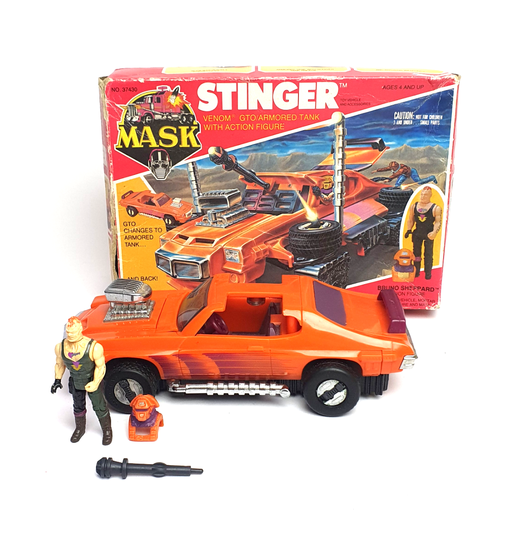 M.A.S.K ☆ STINGER Bruno Sheppard ☆ BOXED Complete Vintage MASK Kenner 80s US Box