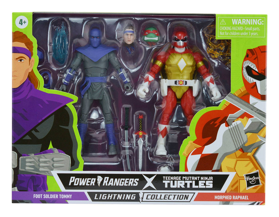 Power Rangers x TMNT Foot Soldier Tommy & Morphed Raphael Lightning Collection Action Figures ☆ Turtles 2022